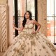 Sleeveless Champagne Quinceanera Dress Sweet 15 Gowns Lace Appliques Wear Pageant Sweetheart Neck 2024 Ball Gown Princess Dresses