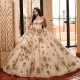 Sleeveless Champagne Quinceanera Dress Sweet 15 Gowns Lace Appliques Wear Pageant Sweetheart Neck 2024 Ball Gown Princess Dresses