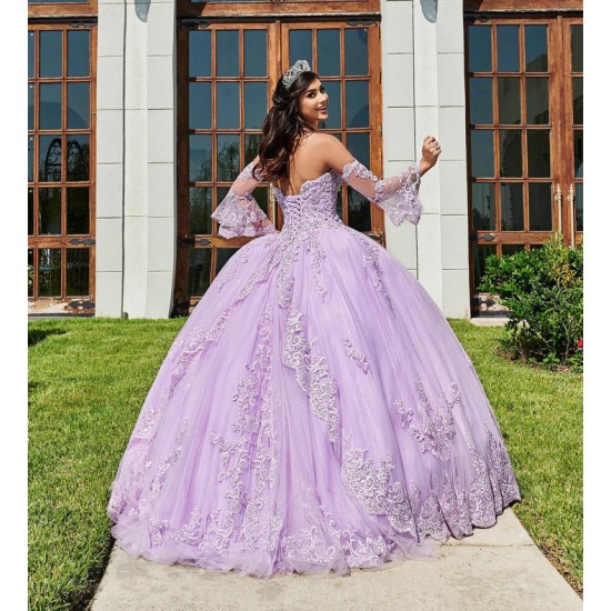 Lilac Quince Dress Detachable Vestidos De 15 Anos Lace Appliques Instagram Gowns Sweetheart Neck Birthday Party Gown