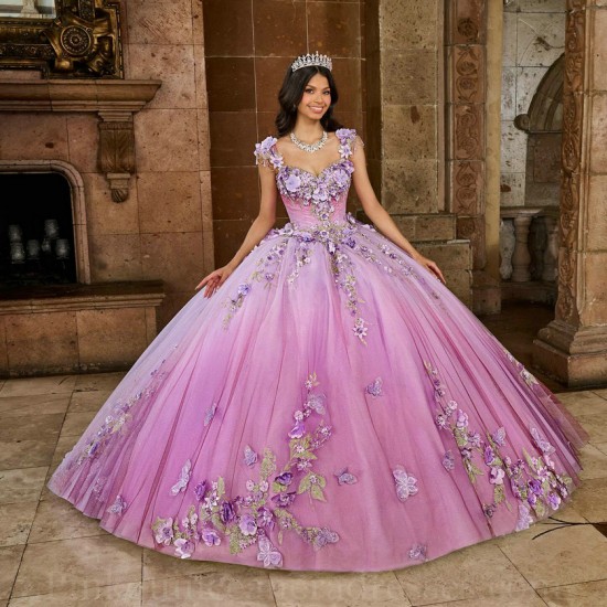 Instagram Gowns Lilac Quince Dress Off Shoulder Lace Appliques Wear Pageant Sweetheart Neck Vestidos De 15 Anos With 3D Flowers