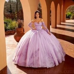 Lace Appliques Lilac Quince Dress Sweetheart Neck Vestidos De 15 Anos Instagram Gowns Detachable Birthday Party Gown