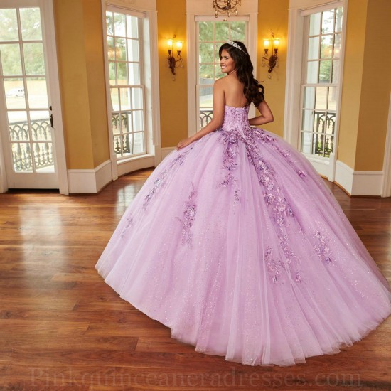 Detachable Lilac Quince Dress Sweetheart Neck Vestidos De 15 Anos Sequin Lace Appliques Instagram Gowns Birthday Party Gown