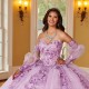 Detachable Lilac Quince Dress Sweetheart Neck Vestidos De 15 Anos Sequin Lace Appliques Instagram Gowns Birthday Party Gown