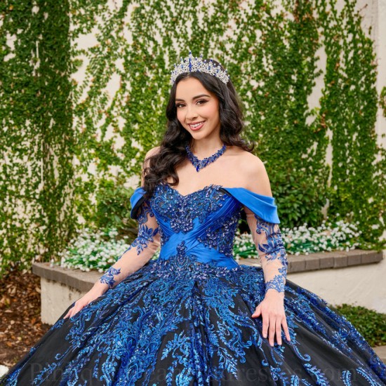 Sweetheart Neck Navy Blue Quinceanera Dress Off Shoulder Sweet 15 Gowns Lace Appliques Wear Pageant 2024 Ball Gown Princess Dresses