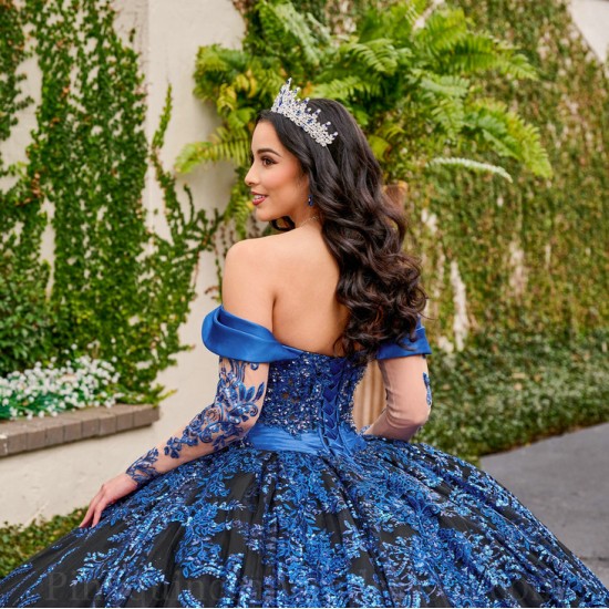 Sweetheart Neck Navy Blue Quinceanera Dress Off Shoulder Sweet 15 Gowns Lace Appliques Wear Pageant 2024 Ball Gown Princess Dresses