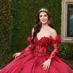 Detachable Red Quince Dress Instagram Gowns Lace Appliques Wear Pageant Sweetheart Neck Vestidos De 15 Anos With Bow