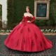 Detachable Red Quince Dress Instagram Gowns Lace Appliques Wear Pageant Sweetheart Neck Vestidos De 15 Anos With Bow