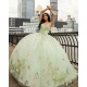 Sleeveless Sage Green Quince Dress Instagram Gowns Lace Appliques Wear Pageant Sweetheart Neck Vestidos De 15 Anos With Bow