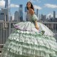 Detachable Sage Green Quinceanera Dress Sweet 15 Gowns Ruffled Wear Pageant Sweetheart Neck 2024 Ball Gown Princess Dresses