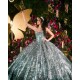 Silver Quince Dress Sleeveless Instagram Gowns Sequin Wear Pageant Sweetheart Neck Vestidos De 15 Anos