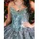 Silver Quince Dress Sleeveless Instagram Gowns Sequin Wear Pageant Sweetheart Neck Vestidos De 15 Anos