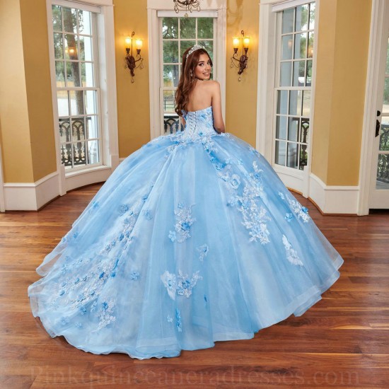 Sky Blue Quince Dress Detachable Wear Pageant Sweetheart Neck Vestidos De 15 Anos Lace Appliques Instagram Gowns With 3D Flowers