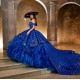 Sweetheart Neck Sky Blue Quince Dress Ruffled Sleeveless Instagram Gowns Lace Appliques Wear Pageant Vestidos De 15 Anos