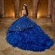 Sweetheart Neck Sky Blue Quince Dress Ruffled Sleeveless Instagram Gowns Lace Appliques Wear Pageant Vestidos De 15 Anos