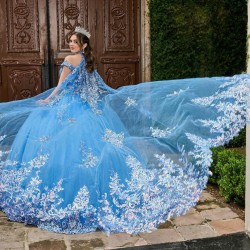 Sweetheart Neck Sky Blue Quince Dress Wear Pageant Vestidos De 15 Anos Lace Appliques Instagram Gowns