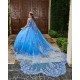 Sweetheart Neck Sky Blue Quince Dress Wear Pageant Vestidos De 15 Anos Lace Appliques Instagram Gowns