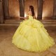 Wear Pageant Yellow Quince Dress Off Shoulder Sweetheart Neck Vestidos De 15 Anos Lace Appliques Instagram Gowns With Bow