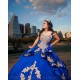 Sweetheart Neck Blue Quinceanera Dress Vestidos De 15 Anos Off Shoulder Girls Sweet 16 Dresses Lace Appliques 2024 Wear Pageant