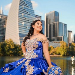 Sweetheart Neck Blue Quinceanera Dress Vestidos De 15 Anos Off Shoulder Girls Sweet 16 Dresses Lace Appliques 2024 Wear Pageant