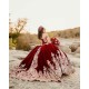 Off Shoulder Burgundy Quinceanera Dress Sweet 15 Gowns Lace Appliques Wear Pageant Sweetheart Neck 2024 Ball Gown Princess Dresses