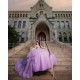 Off Shoulder Lilac Quince Dress Lace Appliques Wear Pageant Sweet 15 Gowns Sweetheart Neck Birthday Party Dresses With Bow