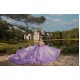 Off Shoulder Lilac Quince Dress Wear Pageant Sweetheart Neck Sweet 15 Gowns Lace Appliques Birthday Party Dresses