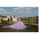 Off Shoulder Lilac Quince Dress Wear Pageant Sweetheart Neck Sweet 15 Gowns Lace Appliques Birthday Party Dresses