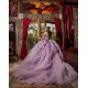 Long Sleeve Lilac Quinceanera Dress Sweet 15 Gowns Lace Appliques Wear Pageant Sweetheart Neck 2024 Ball Gown Princess Dresses