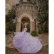 Sweetheart Neck Lilac Quinceanera Dress Off Shoulder Sweet 15 Gowns 3D Flowers Wear Pageant 2024 Ball Gown Princess Dresses