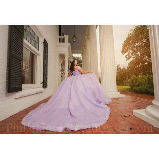 Off Shoulder Lilac Quinceanera Dress Sweet 15 Gowns Lace Appliques Wear Pageant Sweetheart Neck Birthday Party Dresses