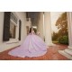 Off Shoulder Lilac Quinceanera Dress Sweet 15 Gowns Lace Appliques Wear Pageant Sweetheart Neck Birthday Party Dresses