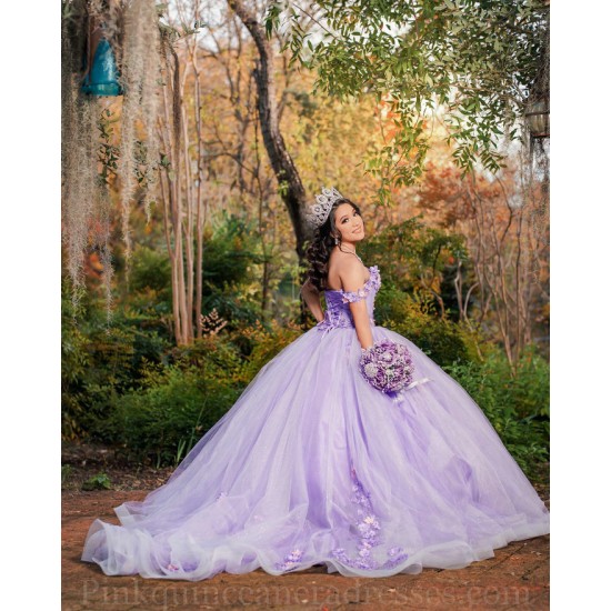 Lilac Quinceanera Dress Sweetheart Neck Vestidos De 15 Anos Off Shoulder Girls Sweet 16 Dresses Lace Appliques 2024 Wear Pageant