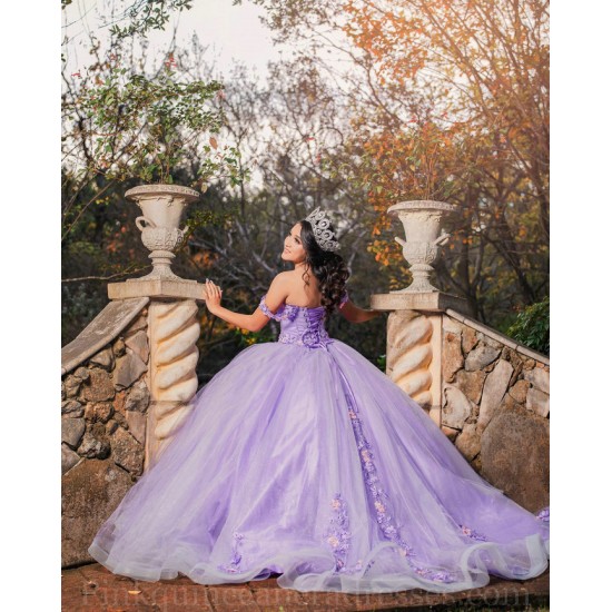 Lilac Quinceanera Dress Sweetheart Neck Vestidos De 15 Anos Off Shoulder Girls Sweet 16 Dresses Lace Appliques 2024 Wear Pageant