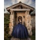 Navy Blue Quinceanera Dress Off Shoulder Sweet 15 Gowns Sequin Wear Pageant Sweetheart Neck 2024 Ball Gown Princess Dresses