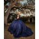 Navy Blue Quinceanera Dress Off Shoulder Sweet 15 Gowns Sequin Wear Pageant Sweetheart Neck 2024 Ball Gown Princess Dresses