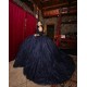 Navy Blue Quinceanera Dress Off Shoulder Sweet 15 Gowns Sequin Wear Pageant Sweetheart Neck 2024 Ball Gown Princess Dresses