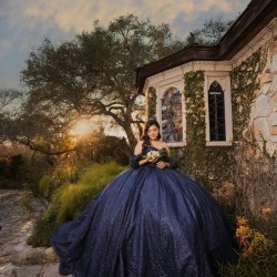 Navy Blue Quinceanera Dress Off Shoulder Sweet 15 Gowns Sequin Wear Pageant Sweetheart Neck 2024 Ball Gown Princess Dresses