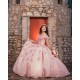 Off Shoulder Pink Quinceanera Dress Sweetheart Neck Girls Sweet 16 Dresses Lace Appliques 2024 Wear Pageant Vestidos De 15 Anos