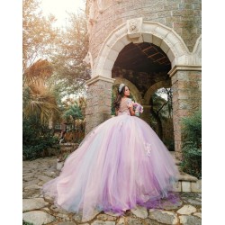 Vestidos De 15 Anos Pink Quinceanera Dress Sweetheart Neck Off Shoulder Girls Sweet 16 Dresses 3D Flowers 2024 Wear Pageant