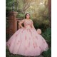 Lace Appliques Pink Quinceanera Dress Sweetheart Neck Vestidos De 15 Anos Off Shoulder Girls Sweet 16 Dresses 2024 Wear Pageant