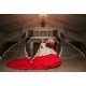 Sleeveless Red On White Quince Dress Ruffled Wear Pageant Sweet 15 Gowns Sweetheart Neck Birthday Party Dresses