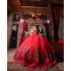 Girls Sweet 16 Dresses Red Quince Dress Sweetheart Neck Lace Appliques 2024 Wear Pageant Off Shoulder Vestidos De 15 Anos