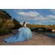 Sweetheart Neck Sky Blue Quince Dress Sequin Wear Pageant Off Shoulder Sweet 15 Gowns Birthday Party Dresses