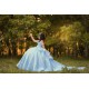 Sweetheart Neck Sky Blue Quince Dress Sequin Wear Pageant Off Shoulder Sweet 15 Gowns Birthday Party Dresses