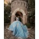 Sweetheart Neck Sky Blue Quince Dress Girls Sweet 16 Dresses Lace Appliques 2024 Wear Pageant Off Shoulder Vestidos De 15 Anos With Bow