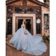 Sky Blue Quinceanera Dress Sweetheart Neck Girls Sweet 16 Dresses Pearl 2024 Wear Pageant Sleeveless Vestidos De 15 Anos