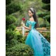 Off Shoulder Aqua Quinceanera Dress Wear Pageant 3D Flowers Vestidos De 15 Anos Sweetheart Neck Birthday Party Dresses