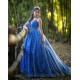 Spaghetti Strap Blue Quince Dress Sequin Girls Sweet 16 Dresses Sweetheart Vestidos De 15 Anos Sleeveless Wear Pageant