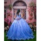 Sleeveless Blue Quinceanera Dress Lace Appliques Vestidos De 15 Anos Wear Pageant Sweetheart Neck Girls Sweet 16 Dresses