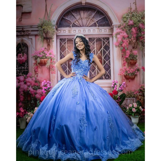 Sleeveless Blue Quinceanera Dress Lace Appliques Vestidos De 15 Anos Wear Pageant Sweetheart Neck Girls Sweet 16 Dresses